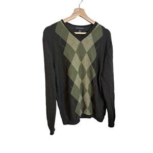 Men's Banana Republic Merino Extra Fine Wool Green Sweater Sz L